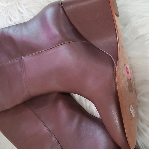 Loeffler Randall 6 brown wedge heel boots 6 tried on only - Picture 3 of 12